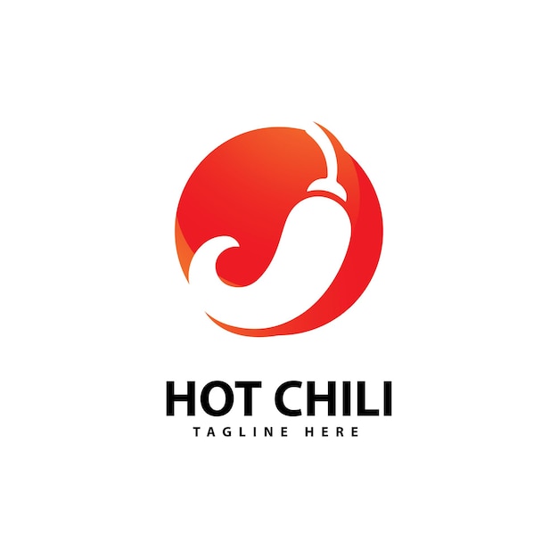 Spicy Chili logo icon vector  Red Pepper logo template