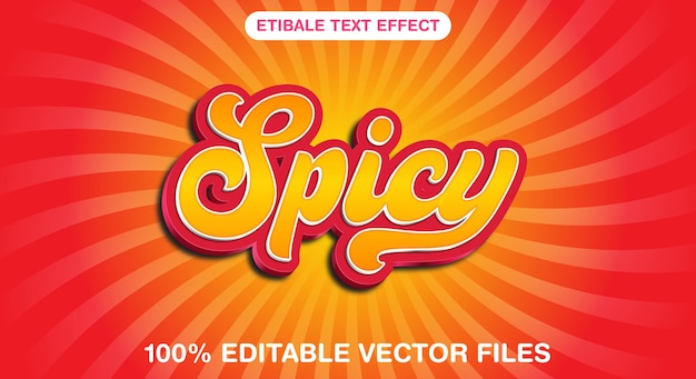 Spicy Editable text effect with realistic 3d letters