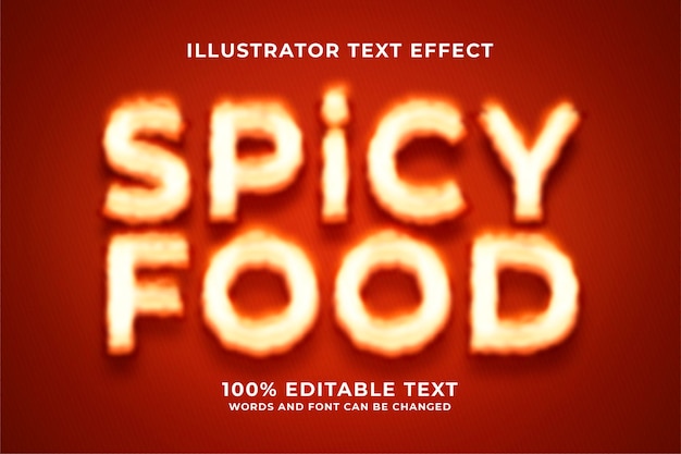 Spicy food editable text effect