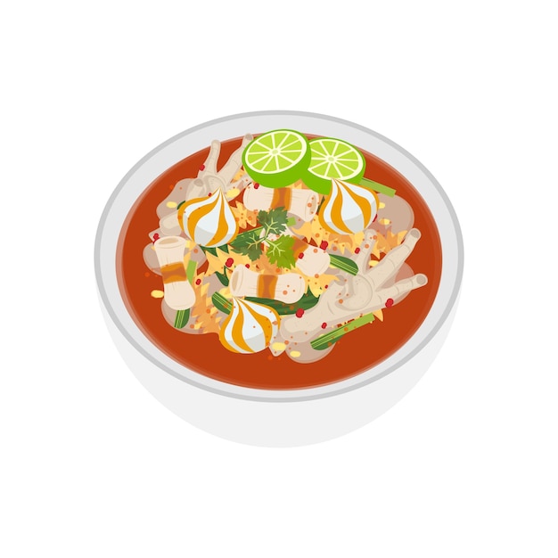 Spicy Seblak Jeletot Illustration Logo