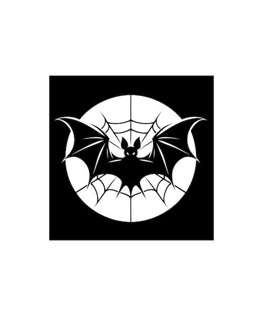 SPIDER BAT SILHOUETTE VECTOR DESIGN ILLUSTRATION