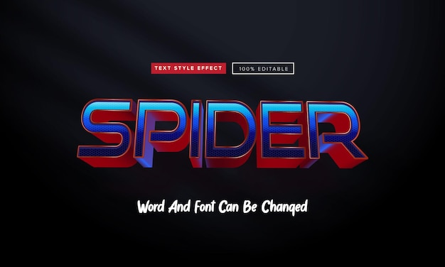 Spider Editable text effect