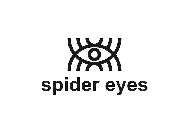 spider eye logo design vector illustration