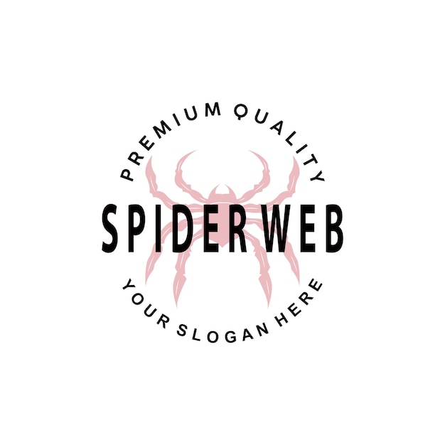 Vector spider insect logo simple design vector illustration template