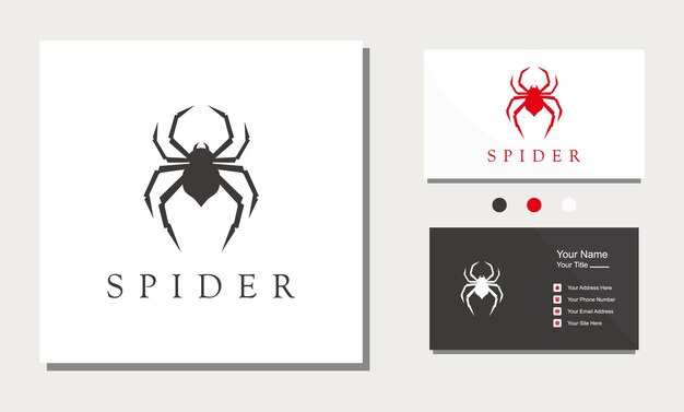 Spider Insect red logo design