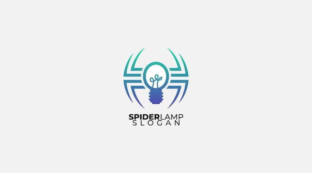 spider lamp logo Icon Design vector