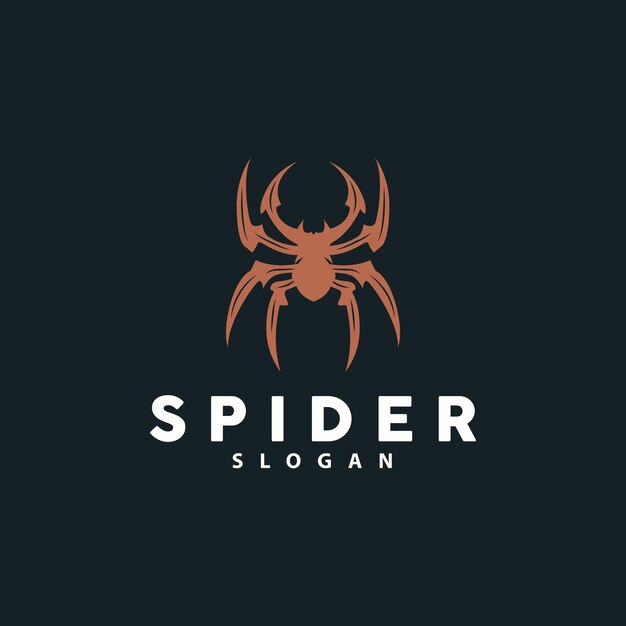 Spider Logo Insect Animal Vector Premium Vintage Design Icon Template Symbol