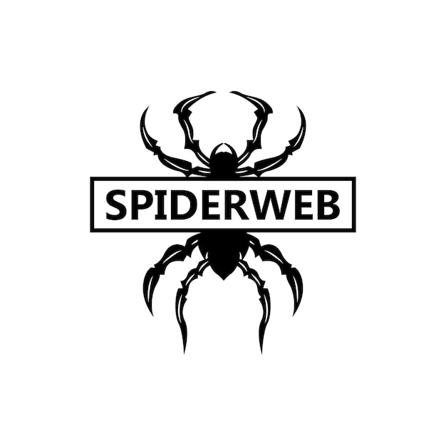 Spider Logo Insect Animal Vector Premium Vintage Design Icon Template Symbol