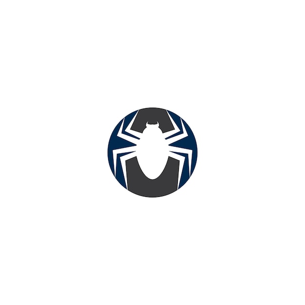 Spider logo template vector icon illustration