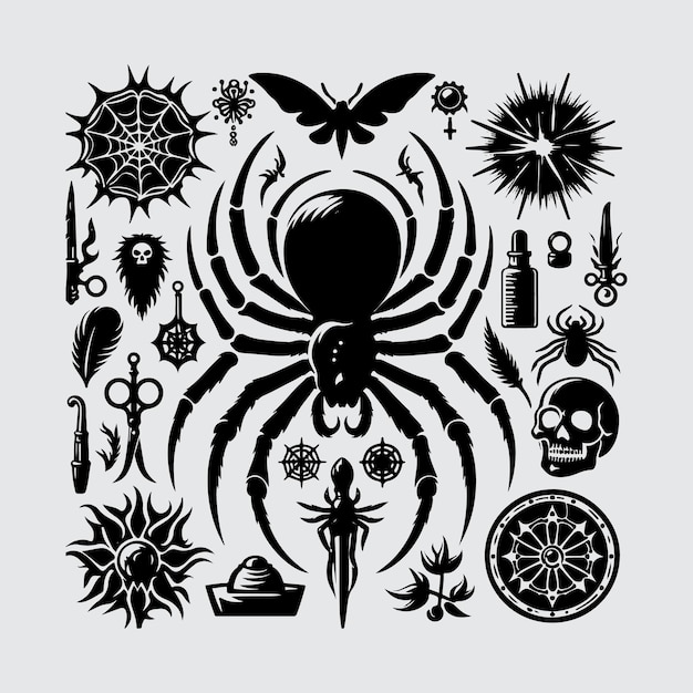 Spider Silhouette Vector