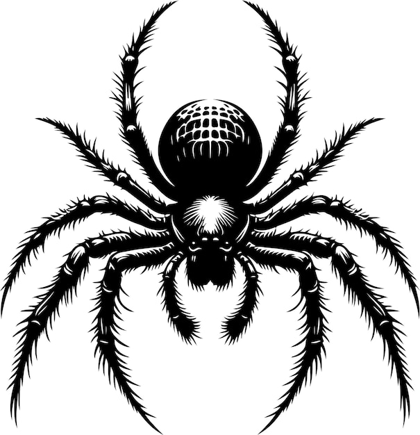 Vector spider stock vector silhouette black color silhouette