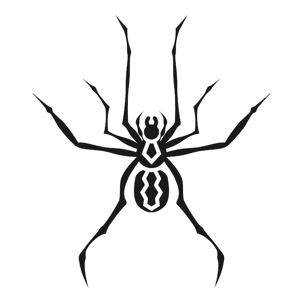 Spider tattoo icon Simple illustration of spider tattoo vector icon for web design isolated on white background