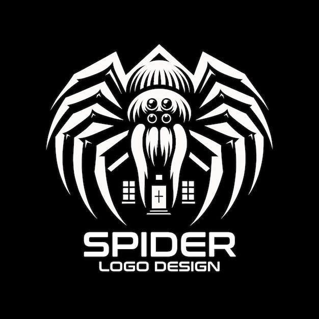 Vector spider vector logo design