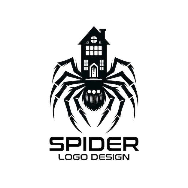 Vector spider vector logo design