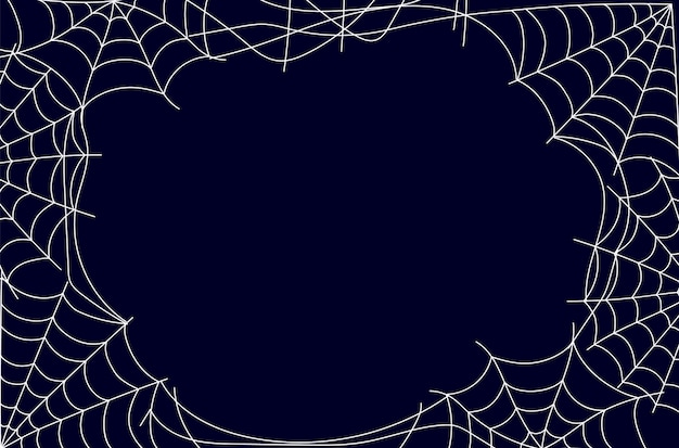 Spider web cobweb spiderweb banner poster frame background concept cartoon graphic design