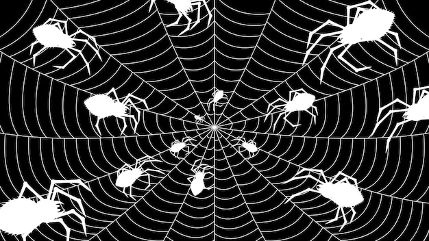 Vector spider web on dark background halloween design elements spooky scary horror decor vector