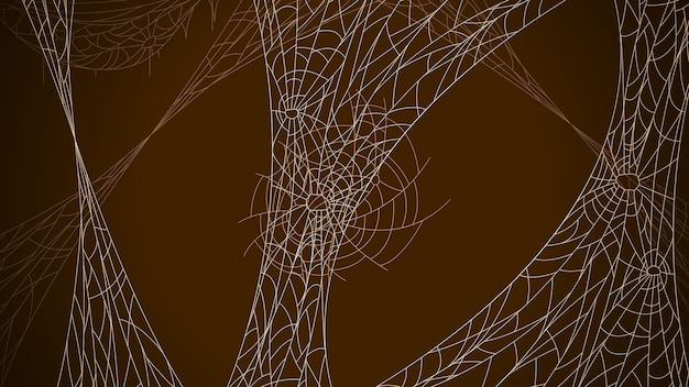 Spider Web On Dark Background Halloween Design Elements Spooky Scary Horror Decor Vector