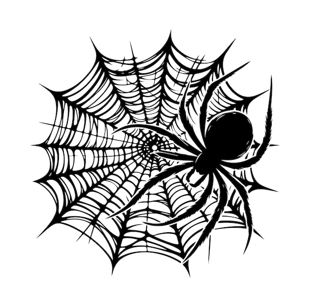 spider web vector illustration