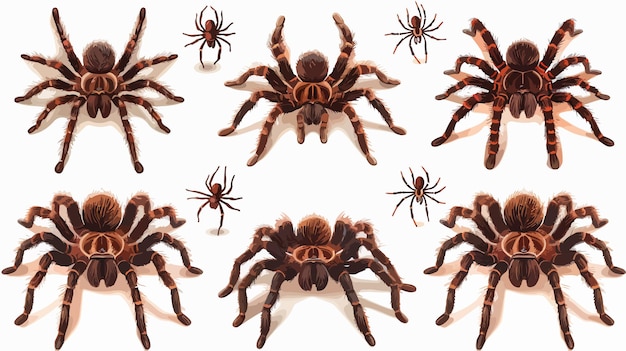 a spider on a white background with a pattern of spiders