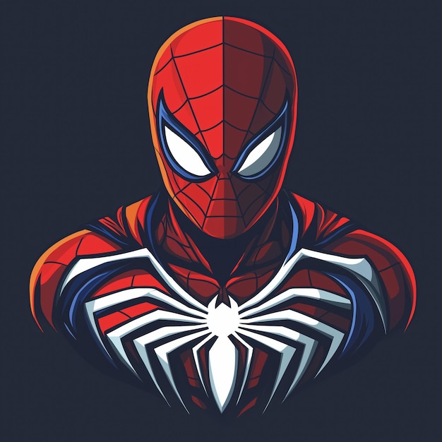 Vector spiderman face design vector illustration