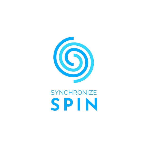 Spin Spiral Curve Swirl Fingerprint whirlpool line logo design