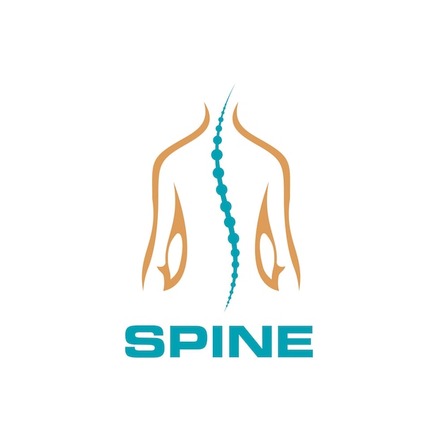 Spine chiropractic icon physiotherapy of pain