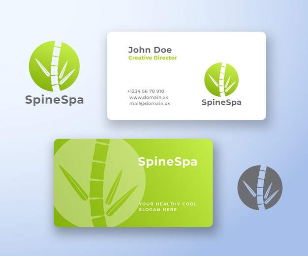 Spine Spa Abstract Logo and Business Card