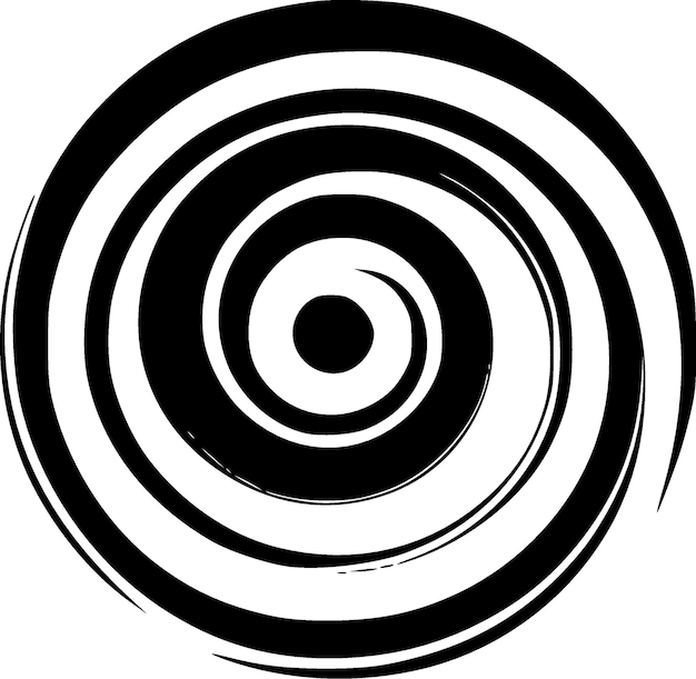 Spiral Black and White Vector illustration