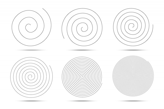 Spiral circles design elements.