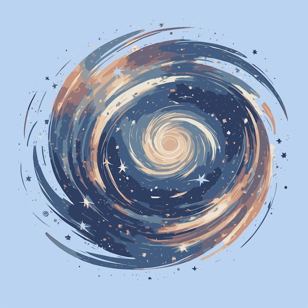 a spiral design with the galaxy in the middle