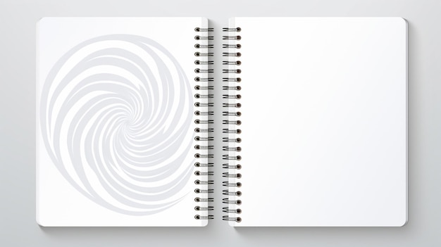 Vector a spiral notebook with a spiral design on the top