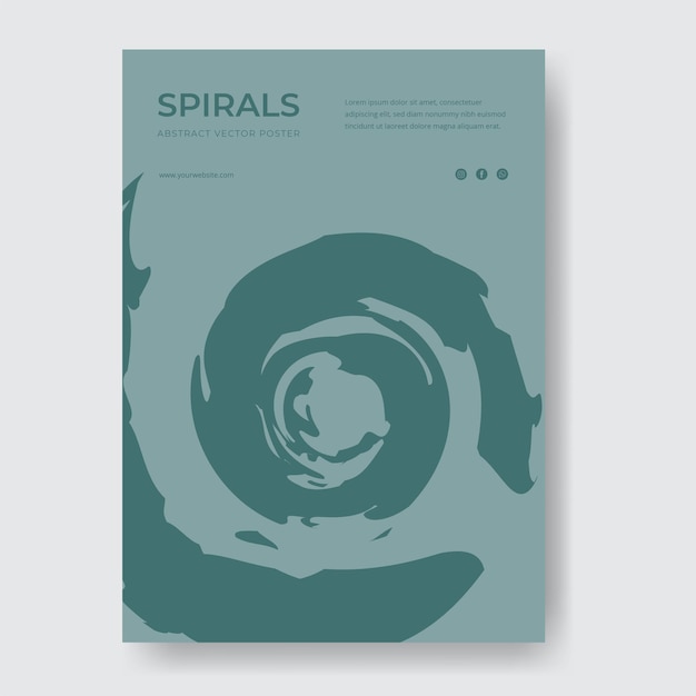 Vector spirals abstract vector poster