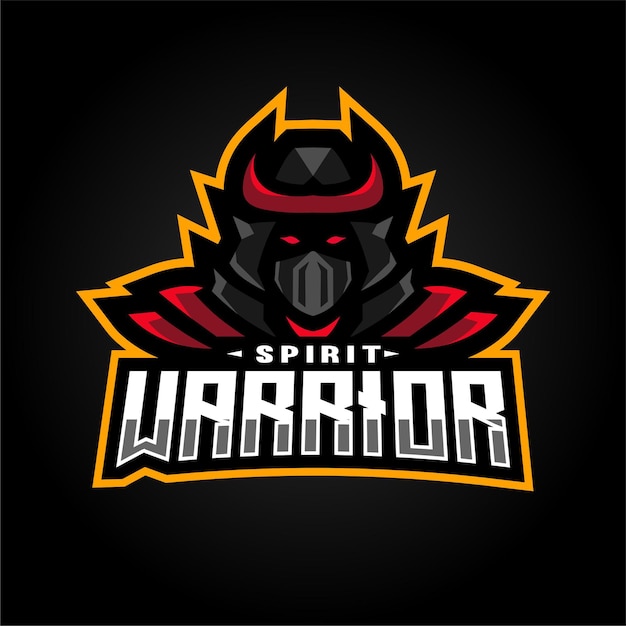 Spirit warrior mascot gaming logo