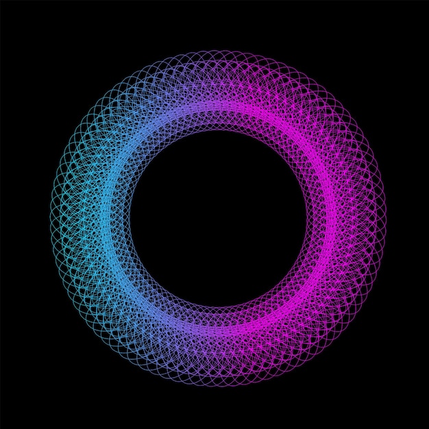 Spirograph radial abstract lines geometric background