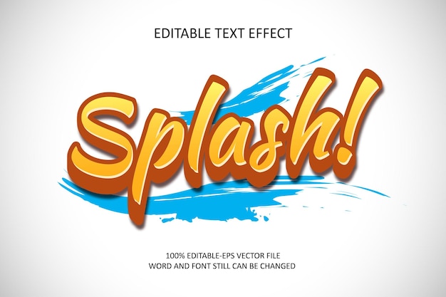 Splash background text effect Editable text effect