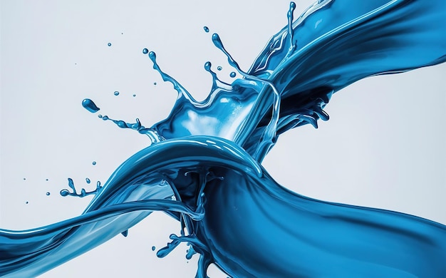 splash blue paint