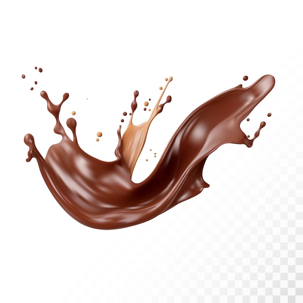 Vector a splash of chocolate splashing from a splash of chocolate