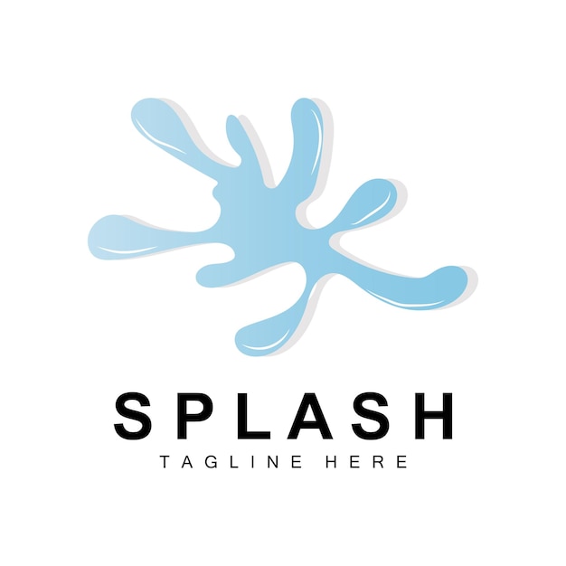 Splash Logo Water Wave Icon Bubble Vector Water Logo Art Template Illustration