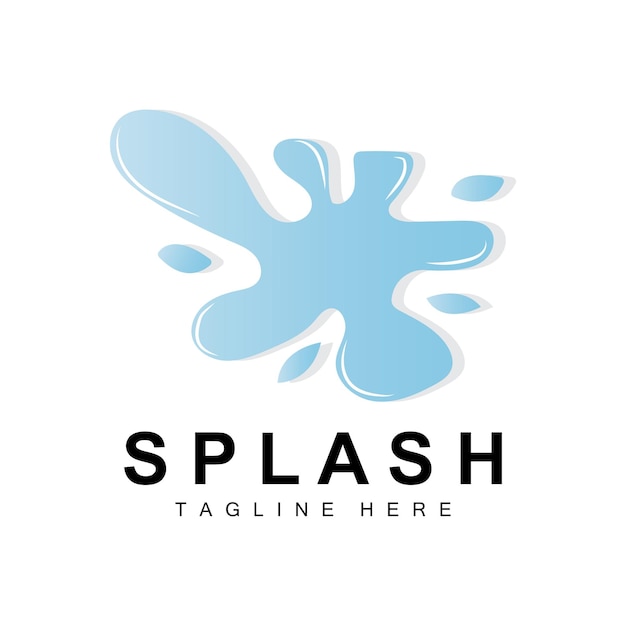 Splash Logo Water Wave Icon Bubble Vector Water Logo Art Template Illustration