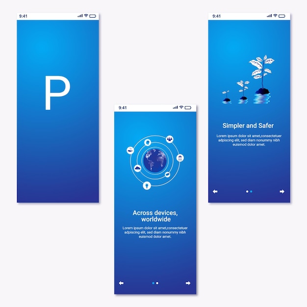 Splash Screen and Onboarding screens.