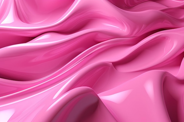 Splash of thick pink fluid 3d illustration 3d rendering