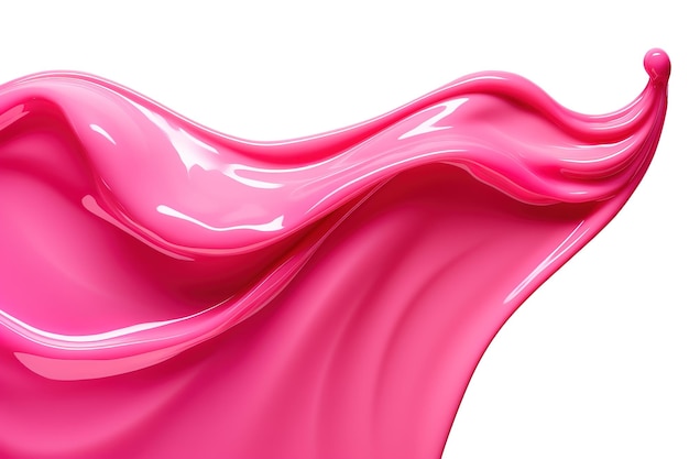 Splash of thick pink fluid 3d illustration 3d rendering