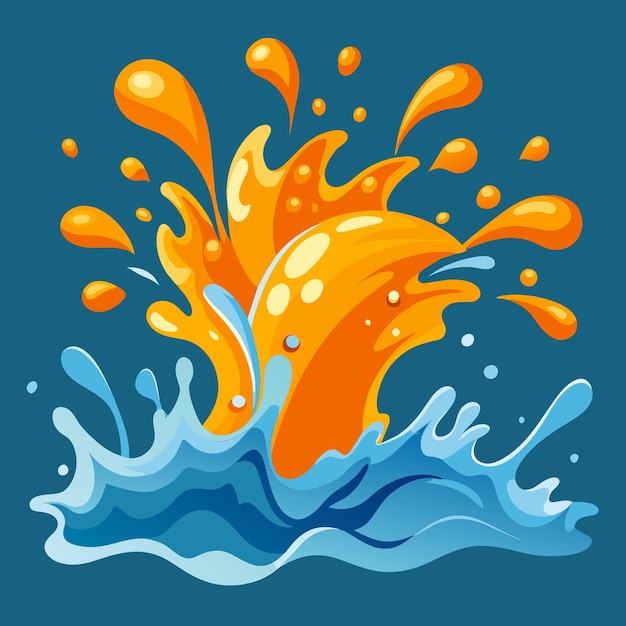 Splash Water Illustration Art