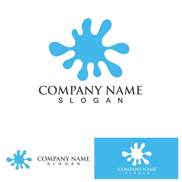 Splash water logo and symbol vector