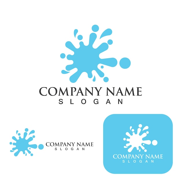 Splash water logo and symbol vector