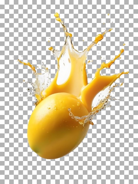 Vector a splash of yellow egg splashing into a splash of water