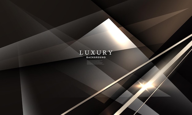 The splendor of luxury black gold poster on abstract background with dynamic