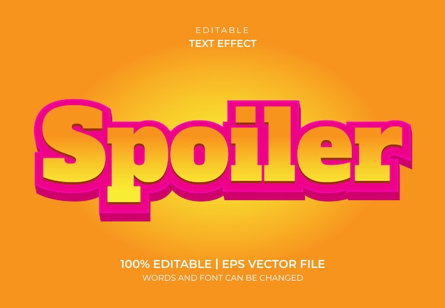 Spoiler text effect