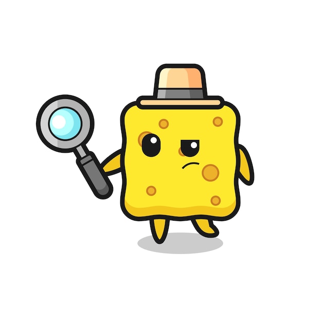 Sponge detective character is analyzing a case