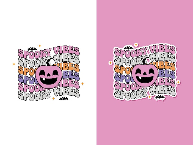 Vector spook vibe halloween sublimation craft design